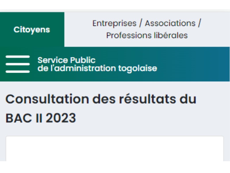 Togo/Bac 2 : le site de consultation des résultats modifié, voici la nouvelle procédure