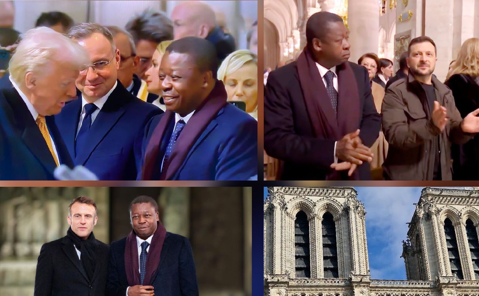 Notre-Dame : Faure Gnassingbé et Donald Trump marquent Paris de leur présence
