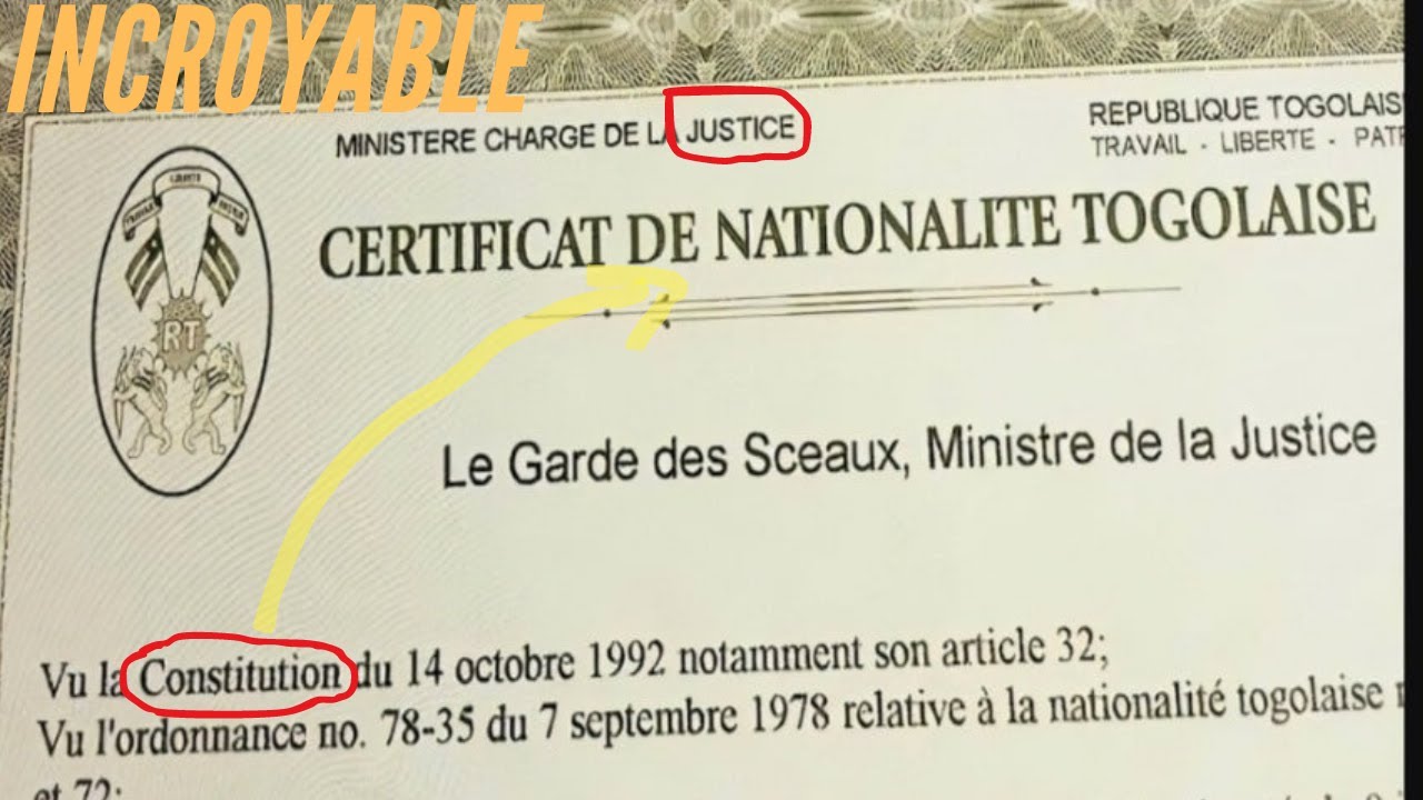 Togo : Demandez votre certificat de nationalité en ligne dès maintenant