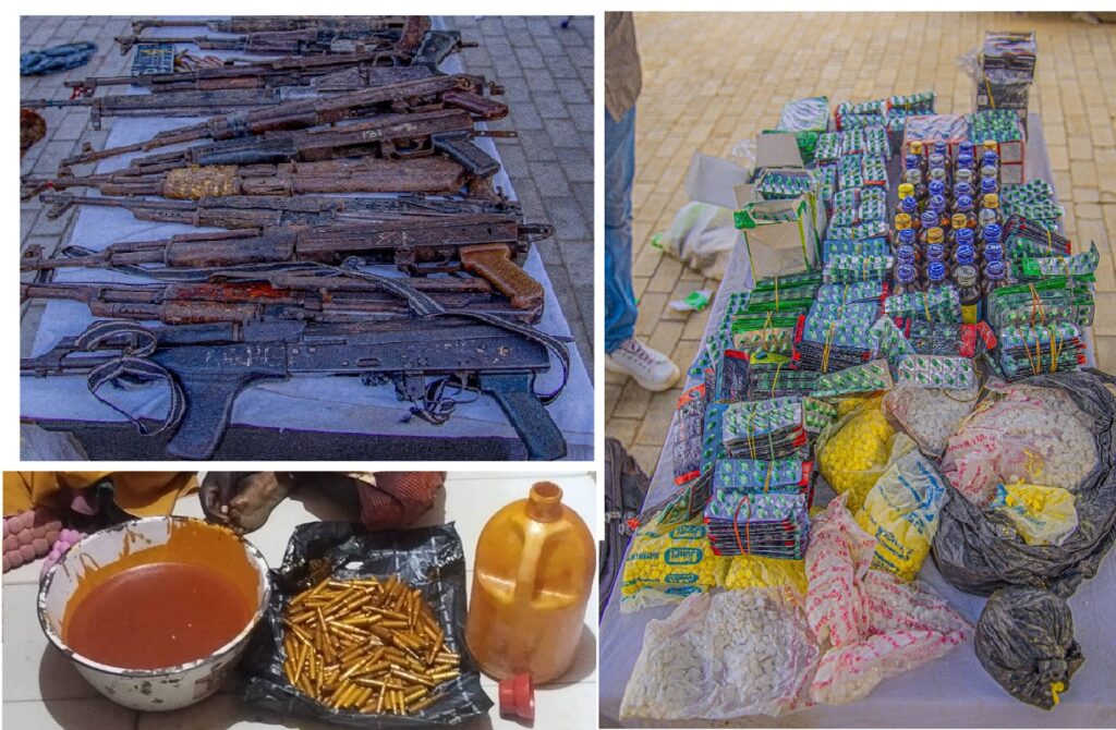 Nigéria : Saisie de drogue, d’armes lourdes et de cartouches dissimulées dans de l’huile