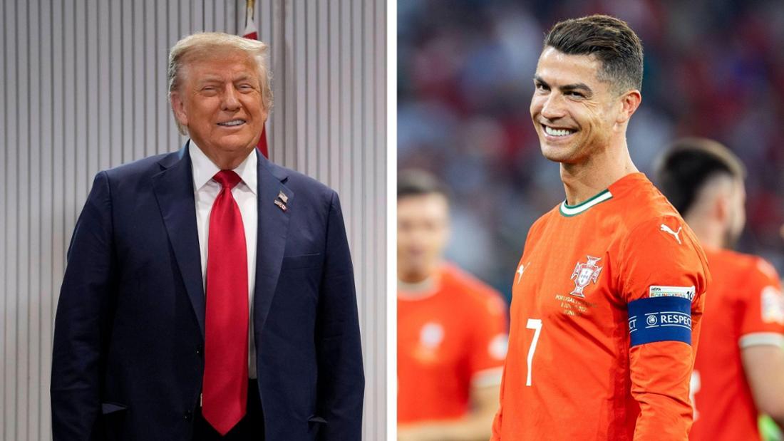 Cristiano Ronaldo fait un geste symbolique en direction de Donald Trump