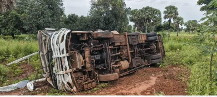 Togo-Tragédie routière : un bus renversé fait 2 morts et plusieurs blessés