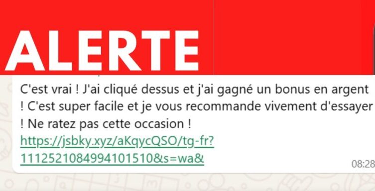 Attention aux arnaques sur WhatsApp : Comment les messages « J’ai cliqué et j’ai gagné » volent vos données