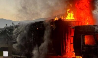 Drame sur la RN1 : Un camion prend feu à Wahala