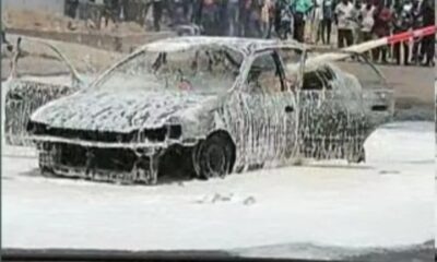 Baguida : une voiture chargée d’essence frelatée prend feu après une course-poursuite