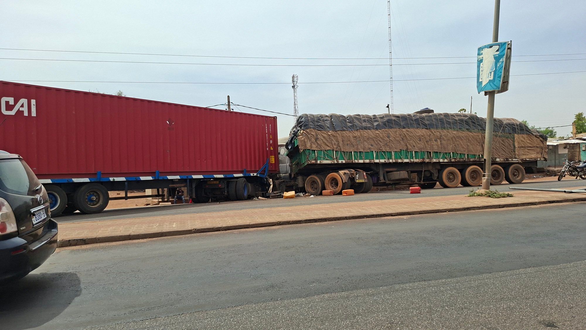 Accident de circulation à Dapaong : deux camions de marchandises impliqués